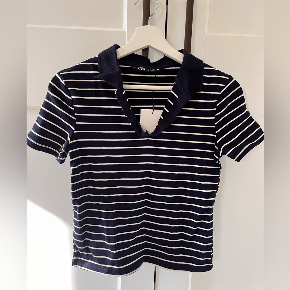 Zara knit collared shirt